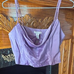 H&M Purple Cowl Neck Camisole